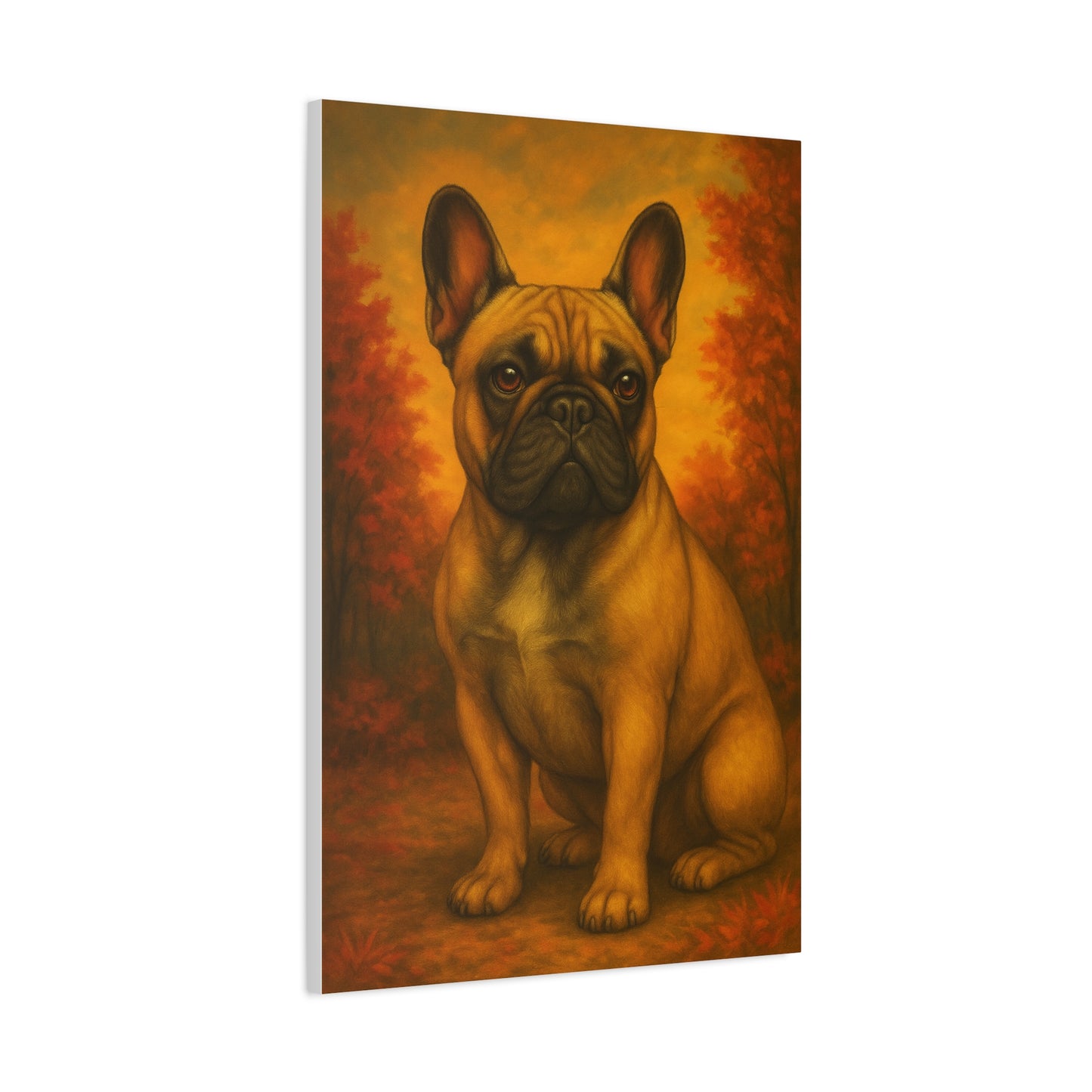 French Bulldog Matte Canvas Print, Dog Lover Wall Art, Home Decor, Pet Artwork, Gift for Dog Owners, Fall Decor