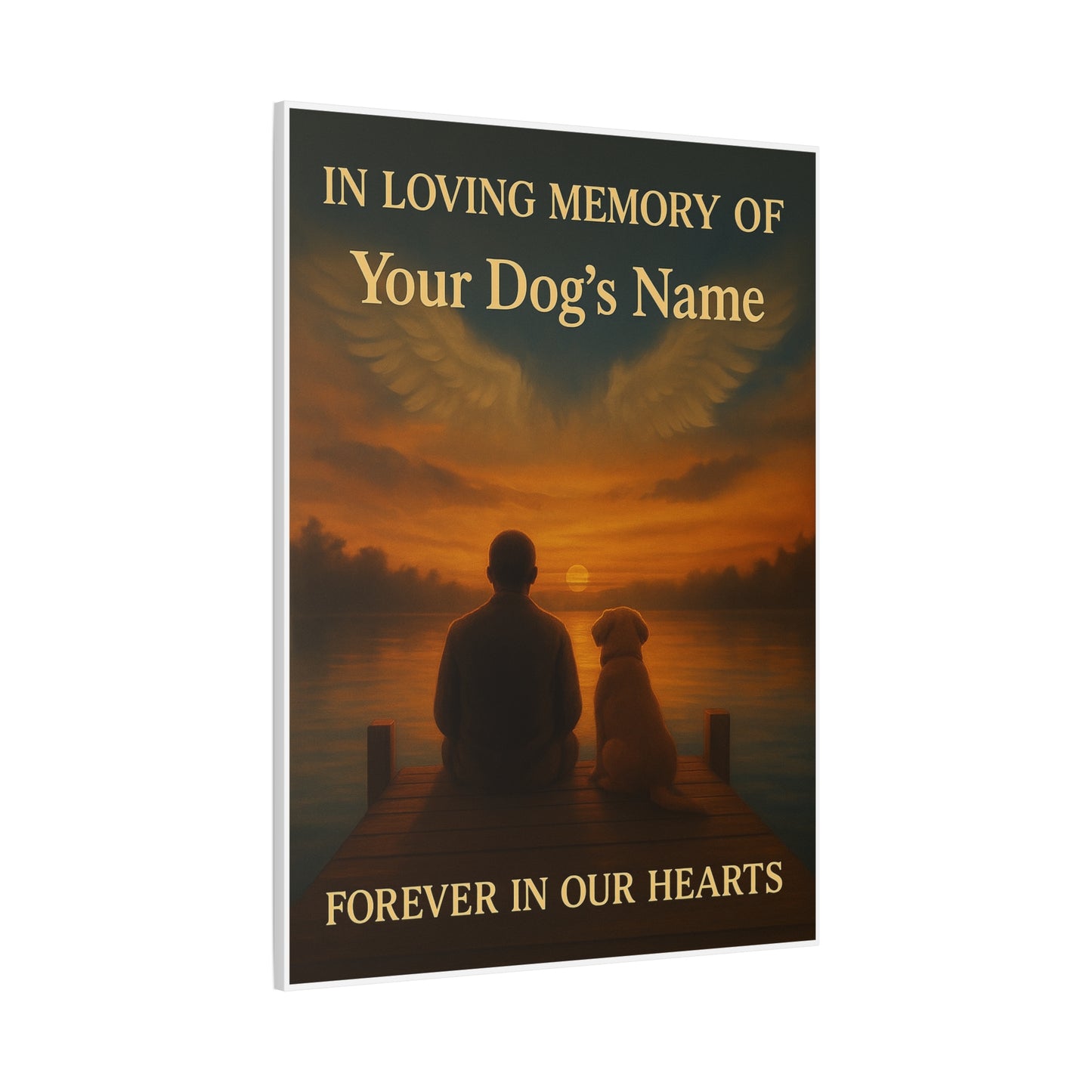 In Loving Memory Dog Memorial Canvas