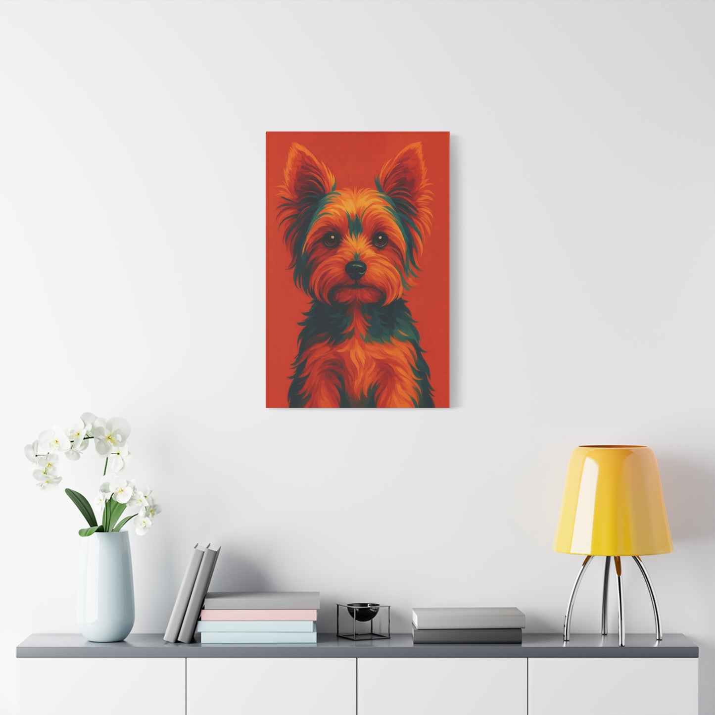 Yorkie Wall Art – Stylish & Playful Yorkshire Terrier Canvas Print