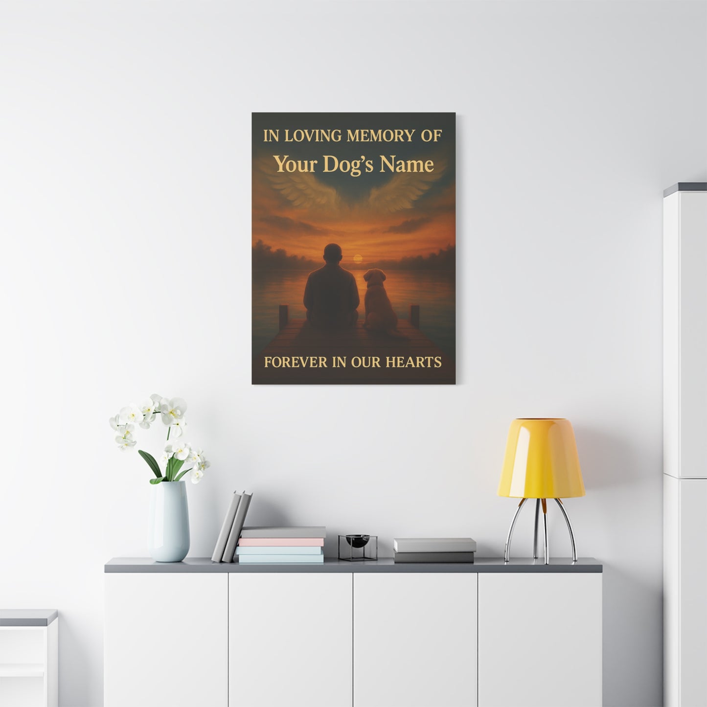 In Loving Memory Dog Memorial Canvas