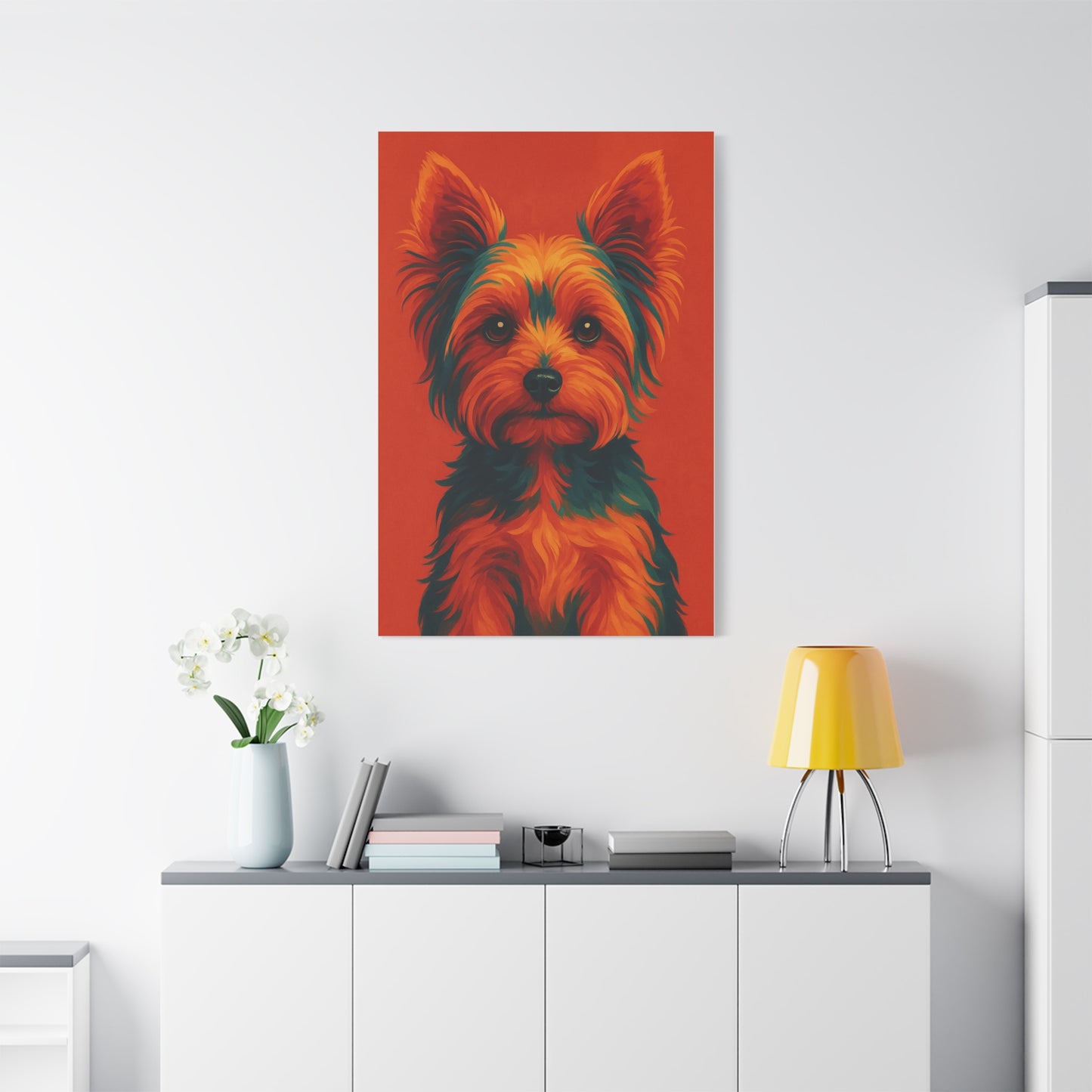 Yorkie Wall Art – Stylish & Playful Yorkshire Terrier Canvas Print