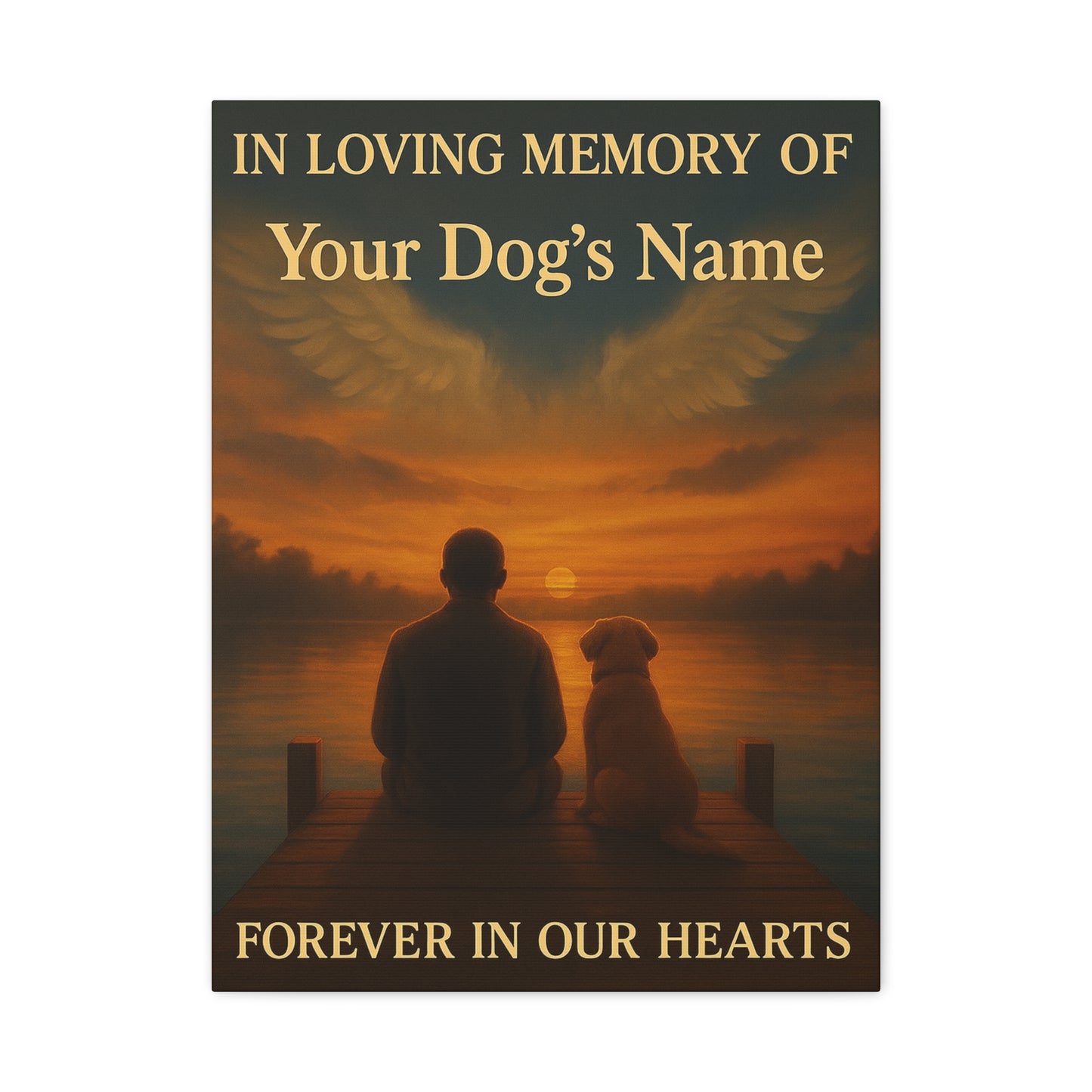 In Loving Memory Dog Memorial Canvas