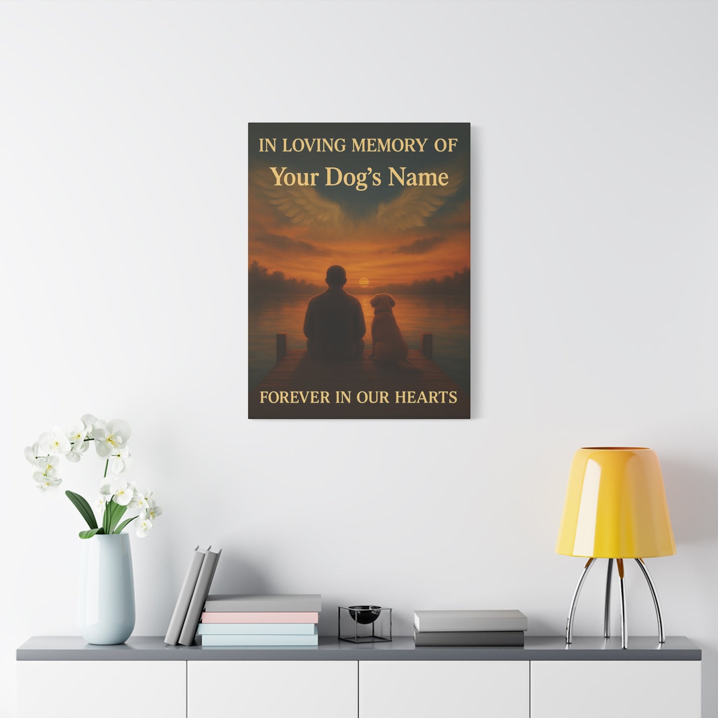 In Loving Memory Dog Memorial Canvas