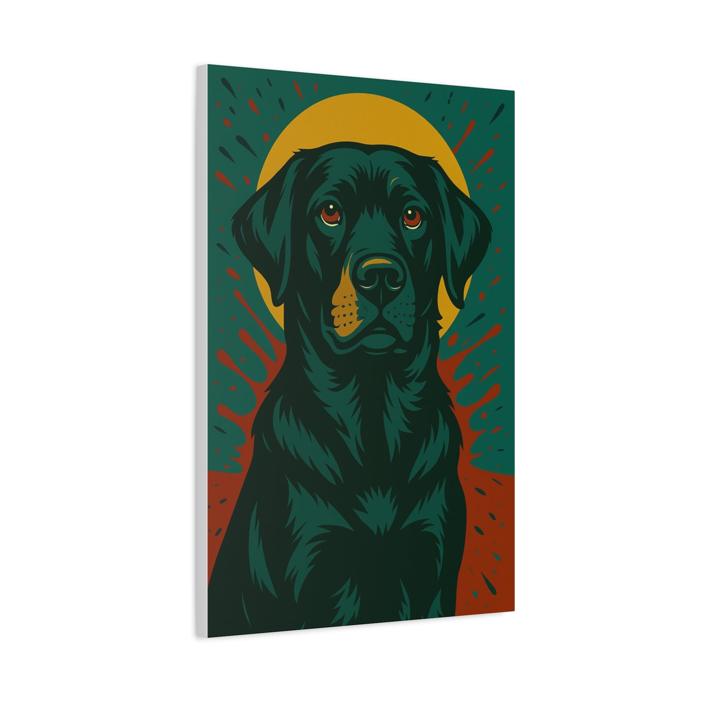 Black Labrador Retriever Canvas Wall Art – Elegant Dog Lover Home Décor