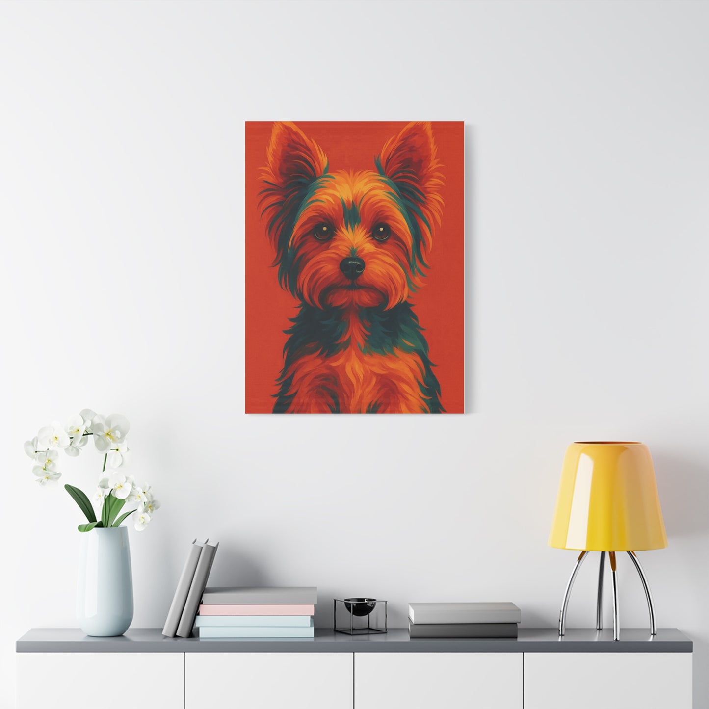 Yorkie Wall Art – Stylish & Playful Yorkshire Terrier Canvas Print