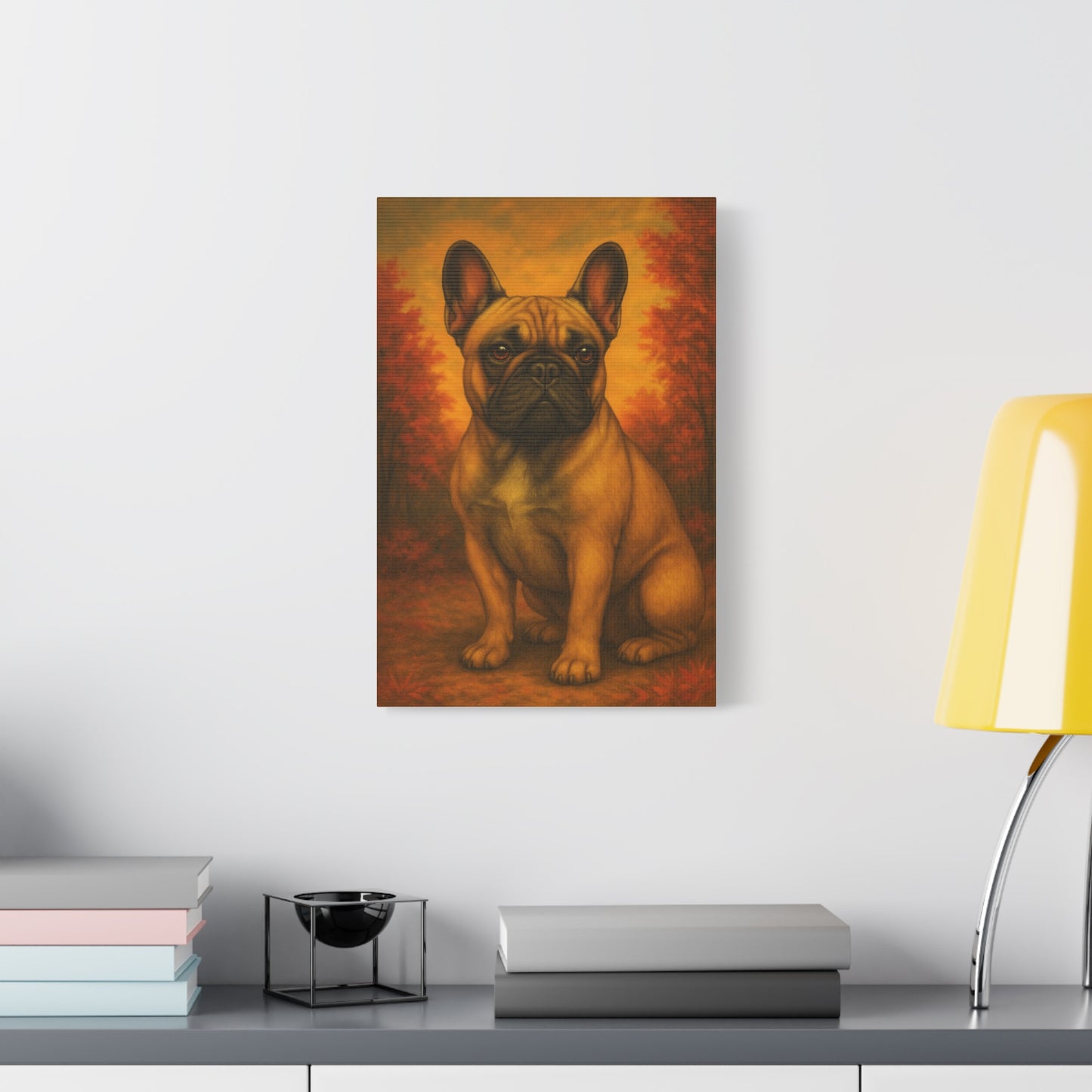 French Bulldog Matte Canvas Print, Dog Lover Wall Art, Home Decor, Pet Artwork, Gift for Dog Owners, Fall Decor