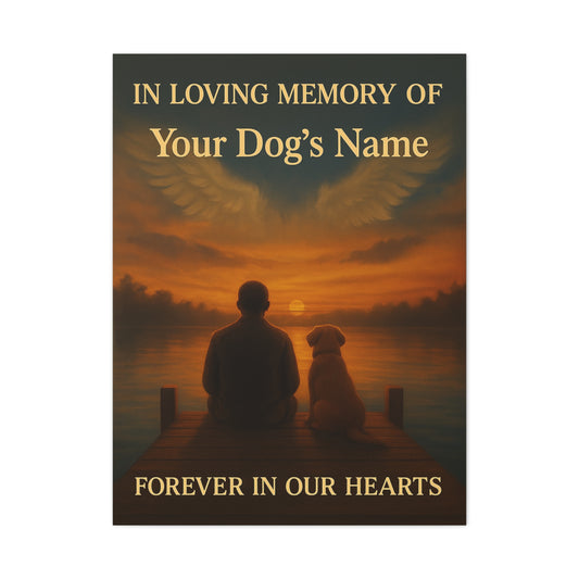 In Loving Memory Dog Memorial Canvas