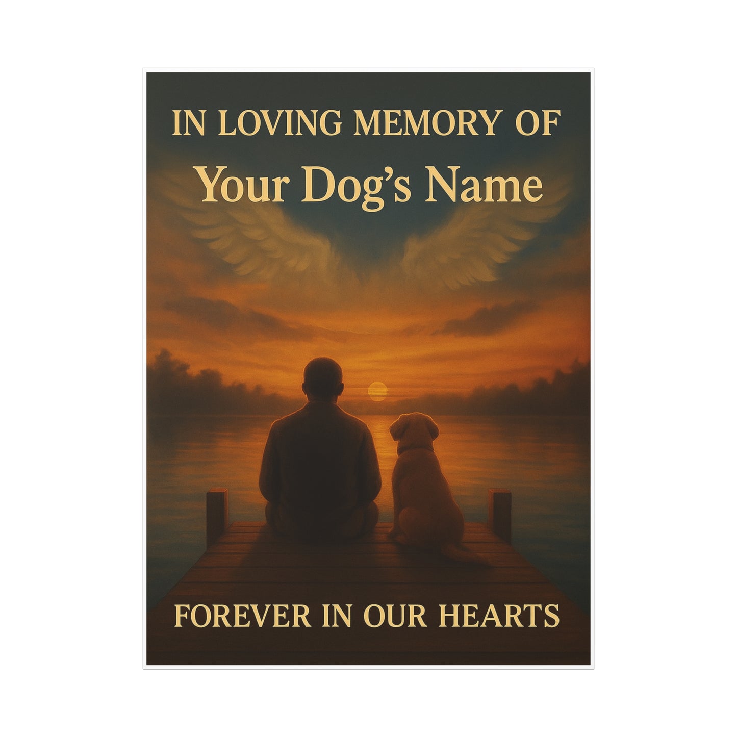 In Loving Memory Dog Memorial Canvas