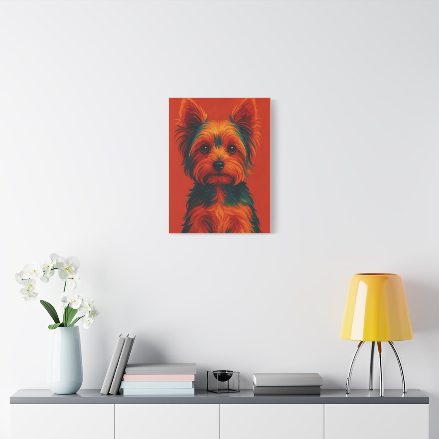 Yorkie Wall Art – Stylish & Playful Yorkshire Terrier Canvas Print