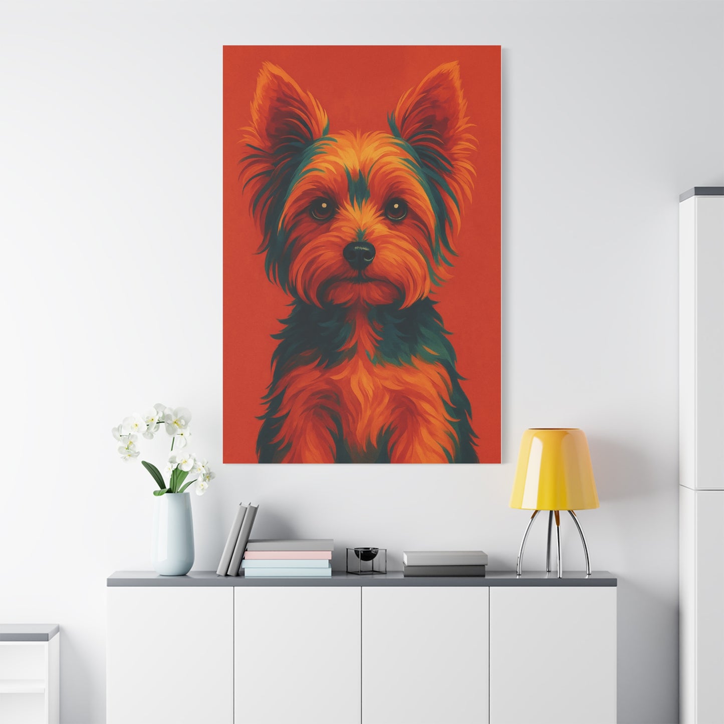 Yorkie Wall Art – Stylish & Playful Yorkshire Terrier Canvas Print