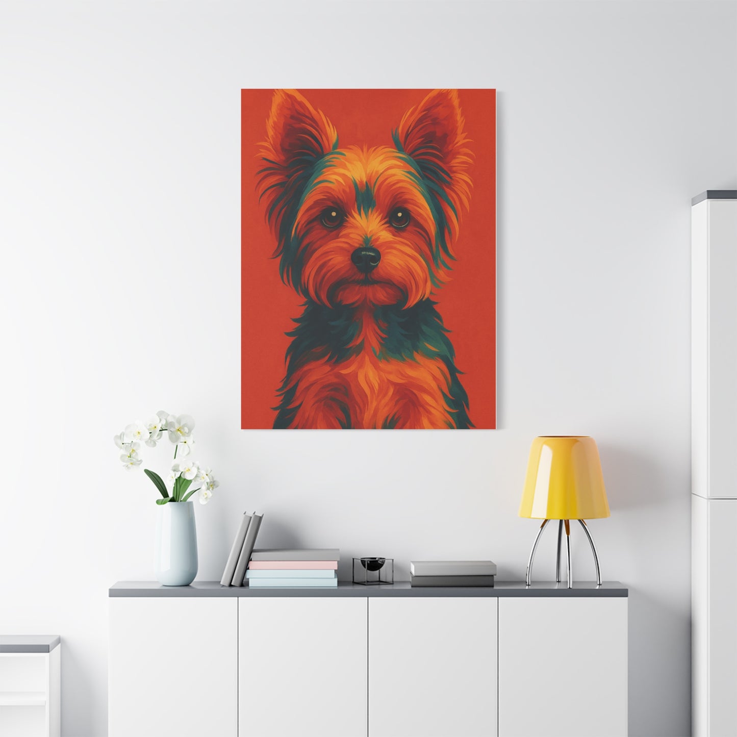 Yorkie Wall Art – Stylish & Playful Yorkshire Terrier Canvas Print