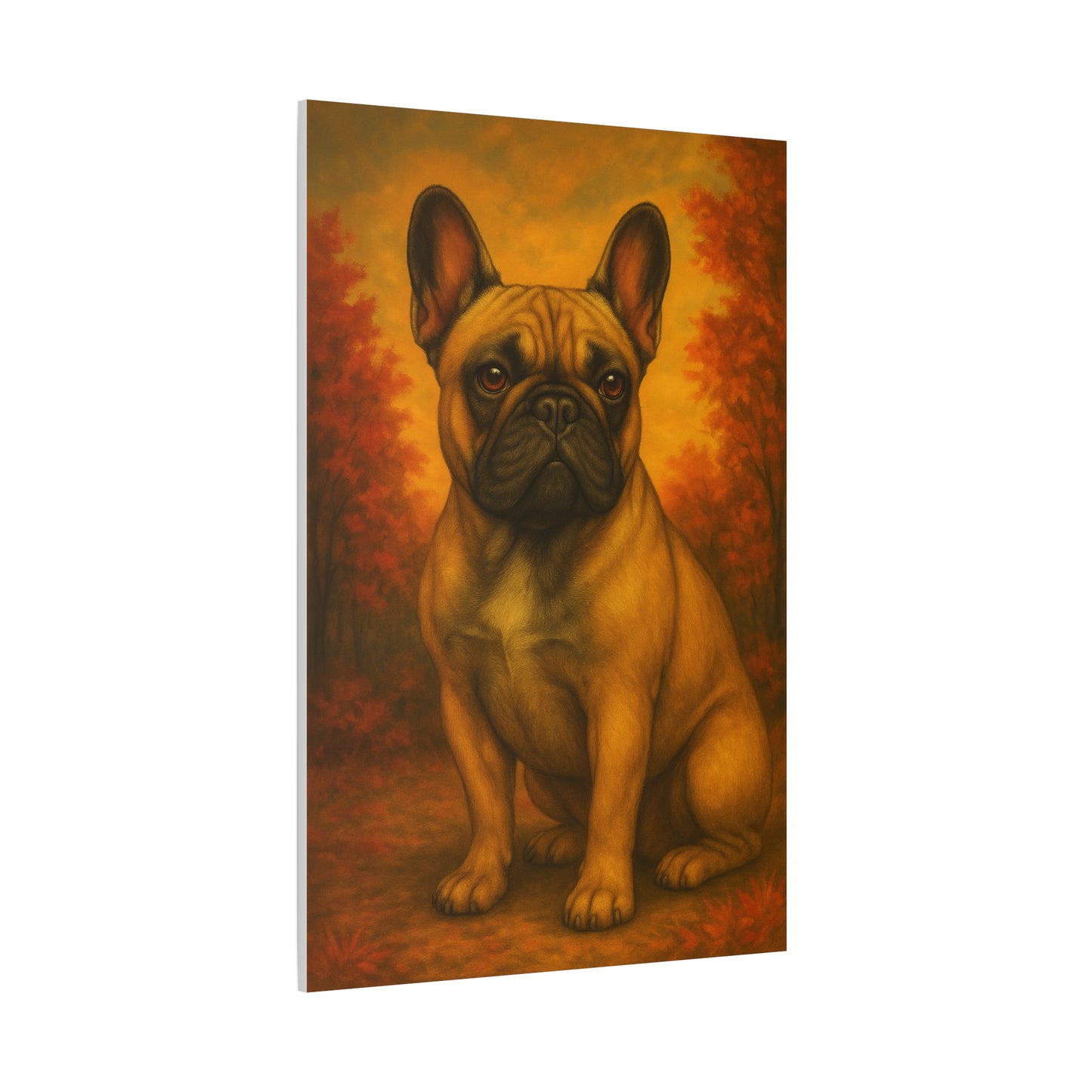 French Bulldog Matte Canvas Print, Dog Lover Wall Art, Home Decor, Pet Artwork, Gift for Dog Owners, Fall Decor
