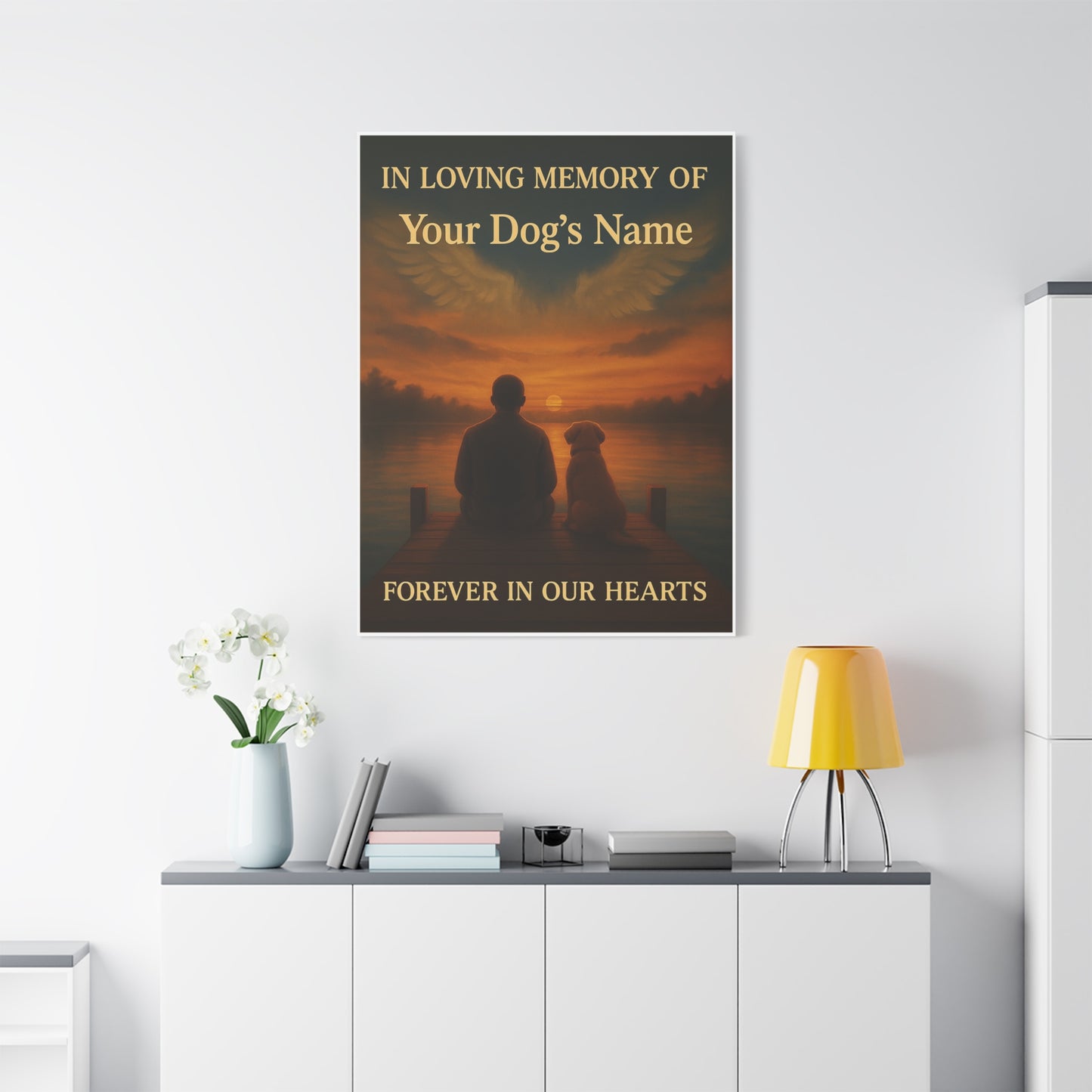 In Loving Memory Dog Memorial Canvas