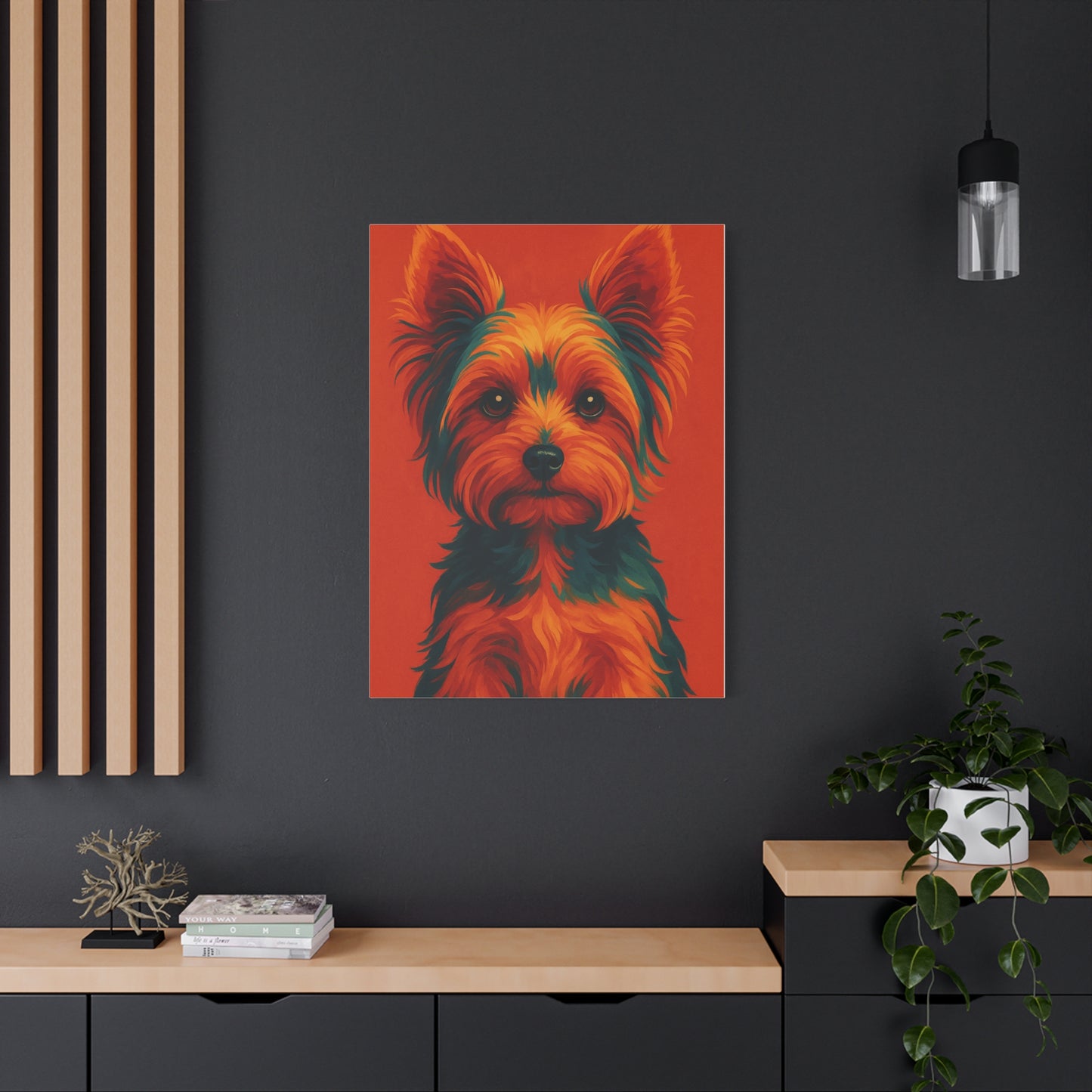 Yorkie Wall Art – Stylish & Playful Yorkshire Terrier Canvas Print