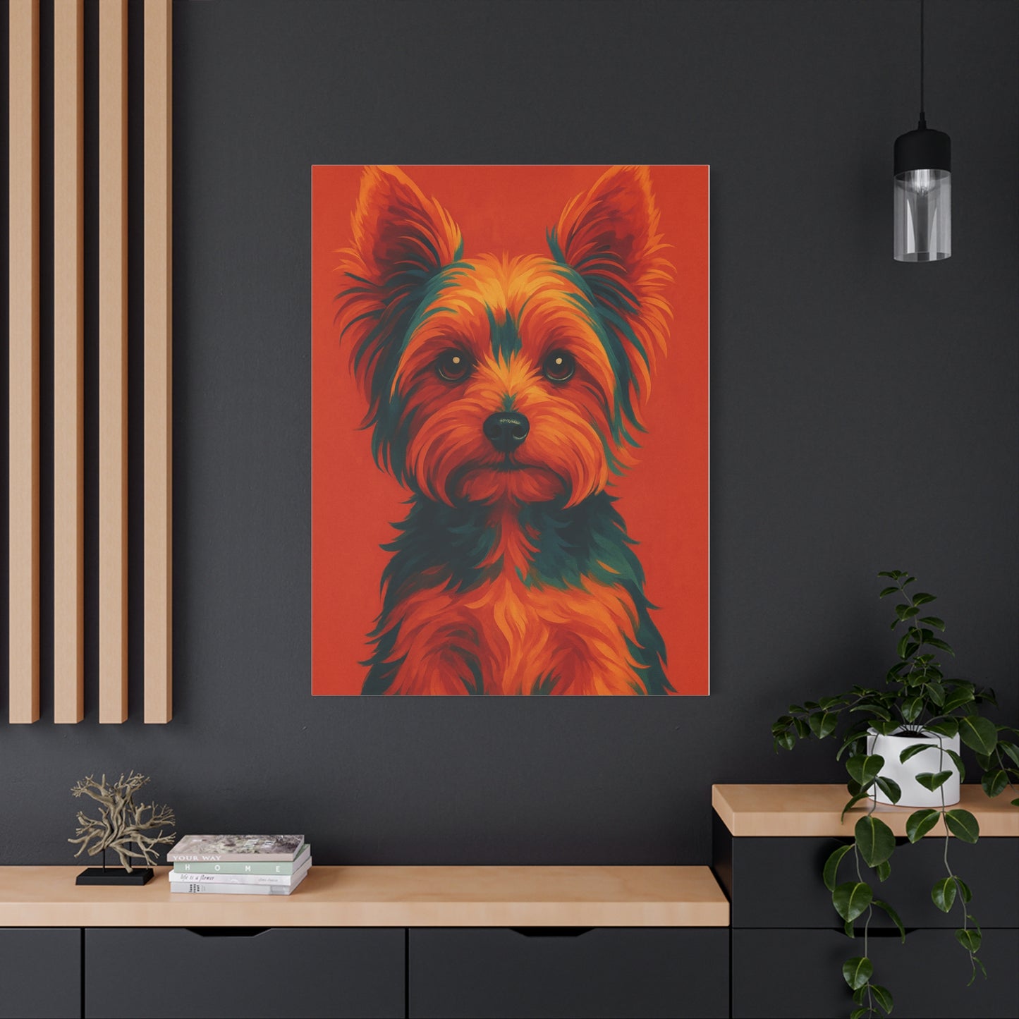Yorkie Wall Art – Stylish & Playful Yorkshire Terrier Canvas Print