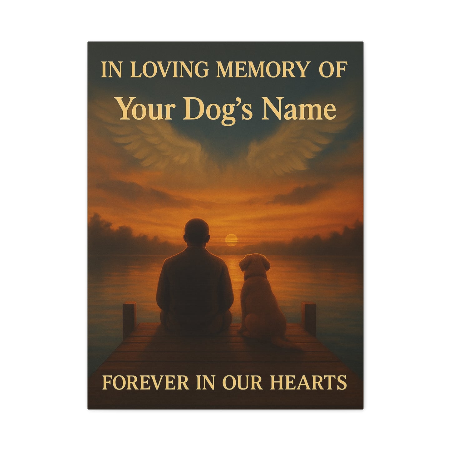 In Loving Memory Dog Memorial Canvas