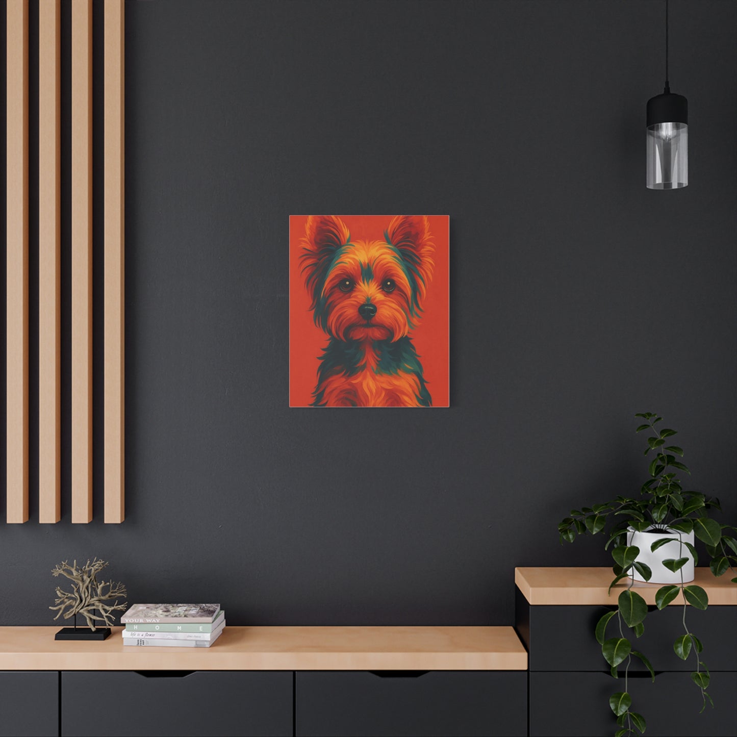 Yorkie Wall Art – Stylish & Playful Yorkshire Terrier Canvas Print