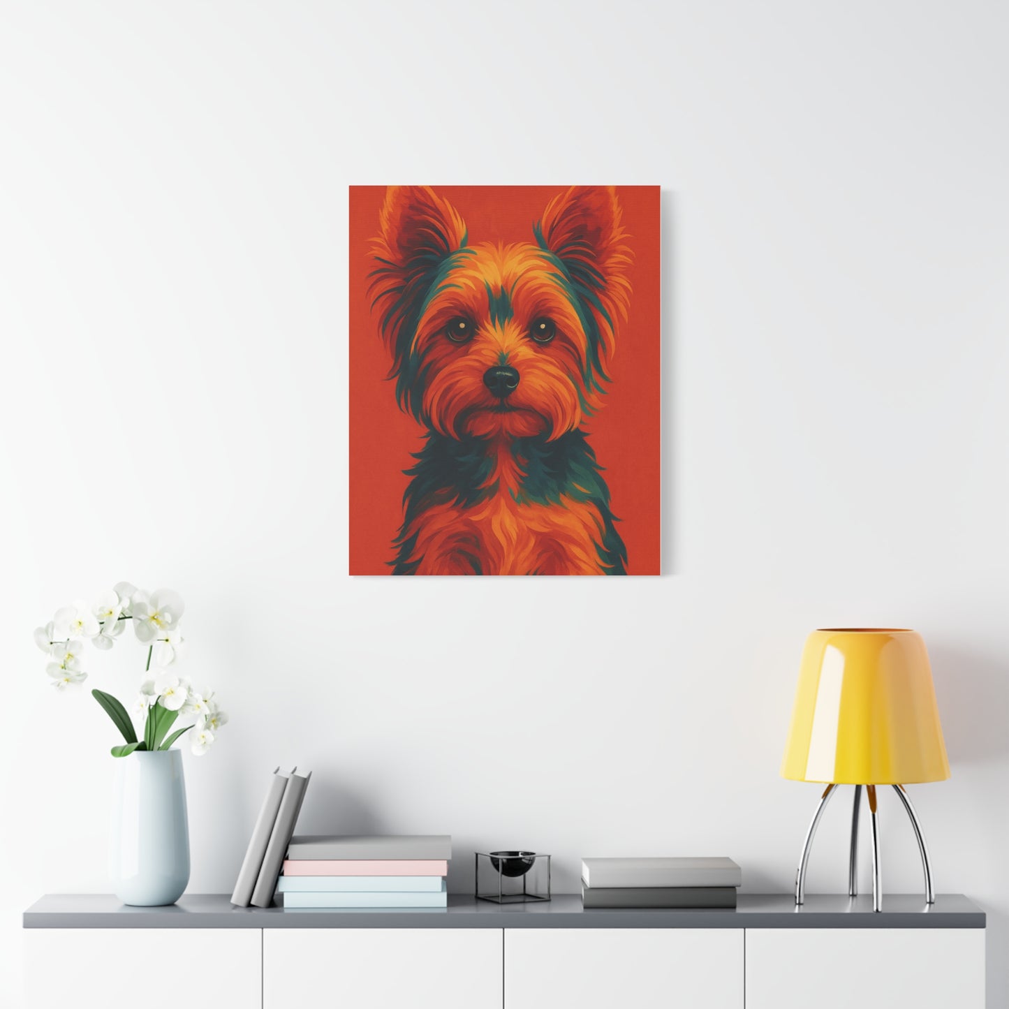 Yorkie Wall Art – Stylish & Playful Yorkshire Terrier Canvas Print
