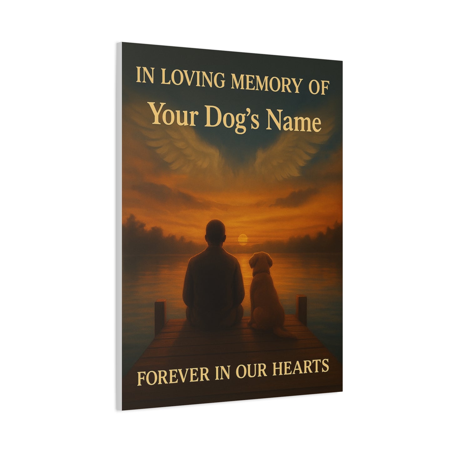 In Loving Memory Dog Memorial Canvas