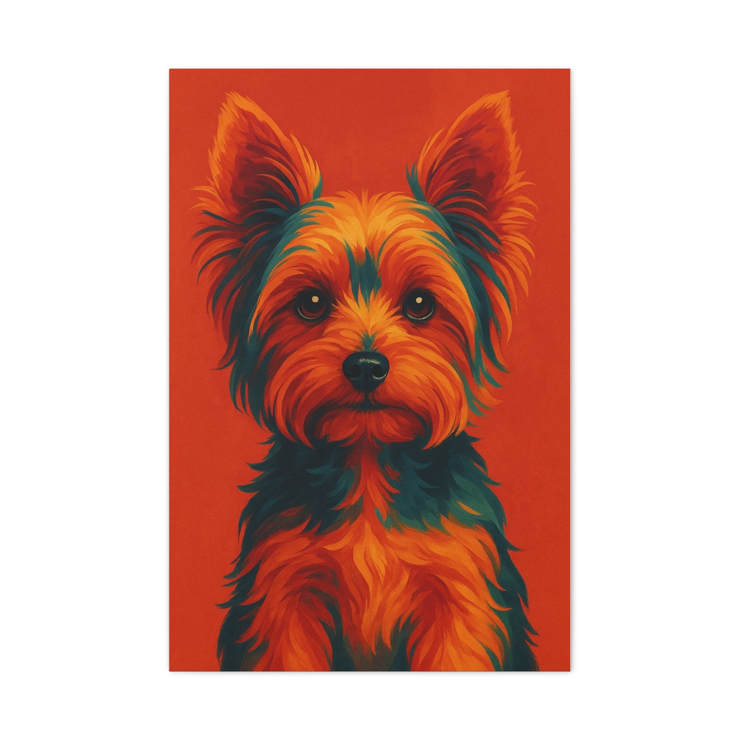 Yorkie Wall Art – Stylish & Playful Yorkshire Terrier Canvas Print