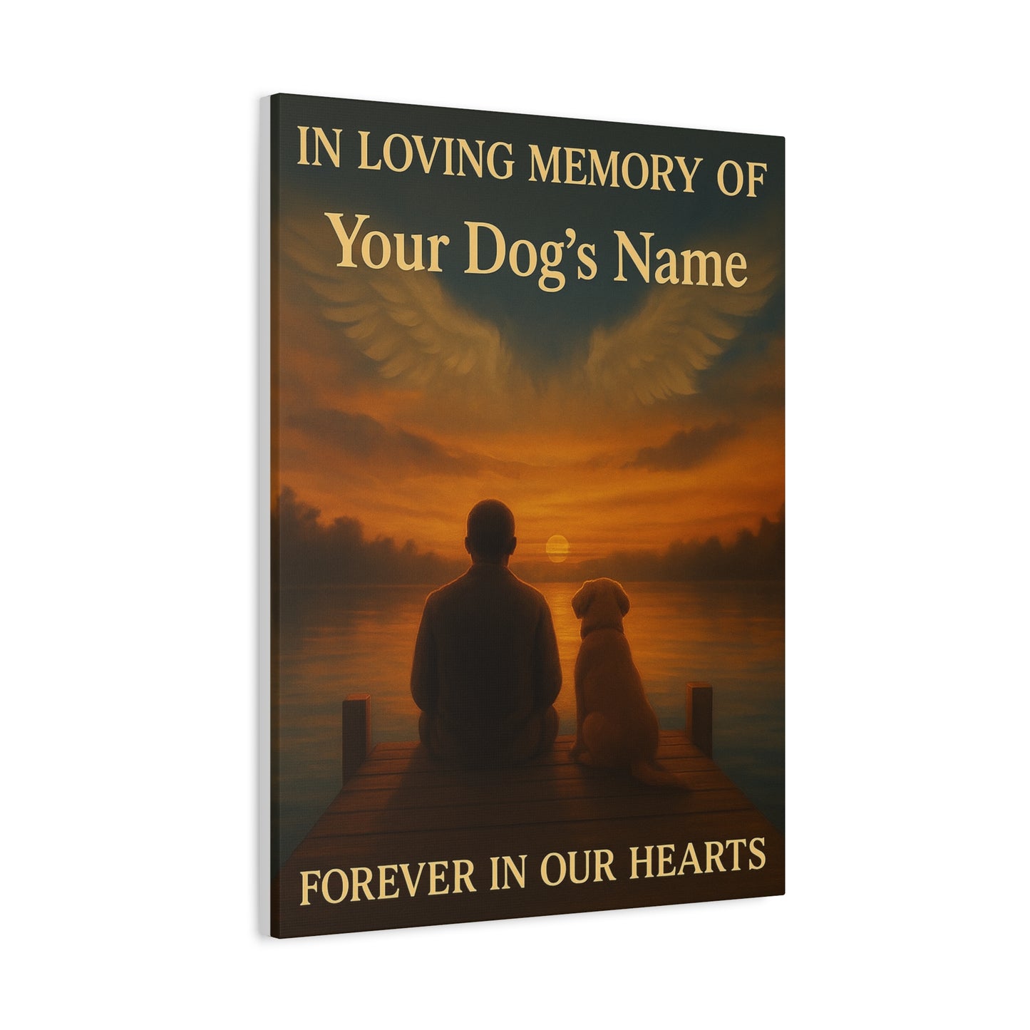 In Loving Memory Dog Memorial Canvas