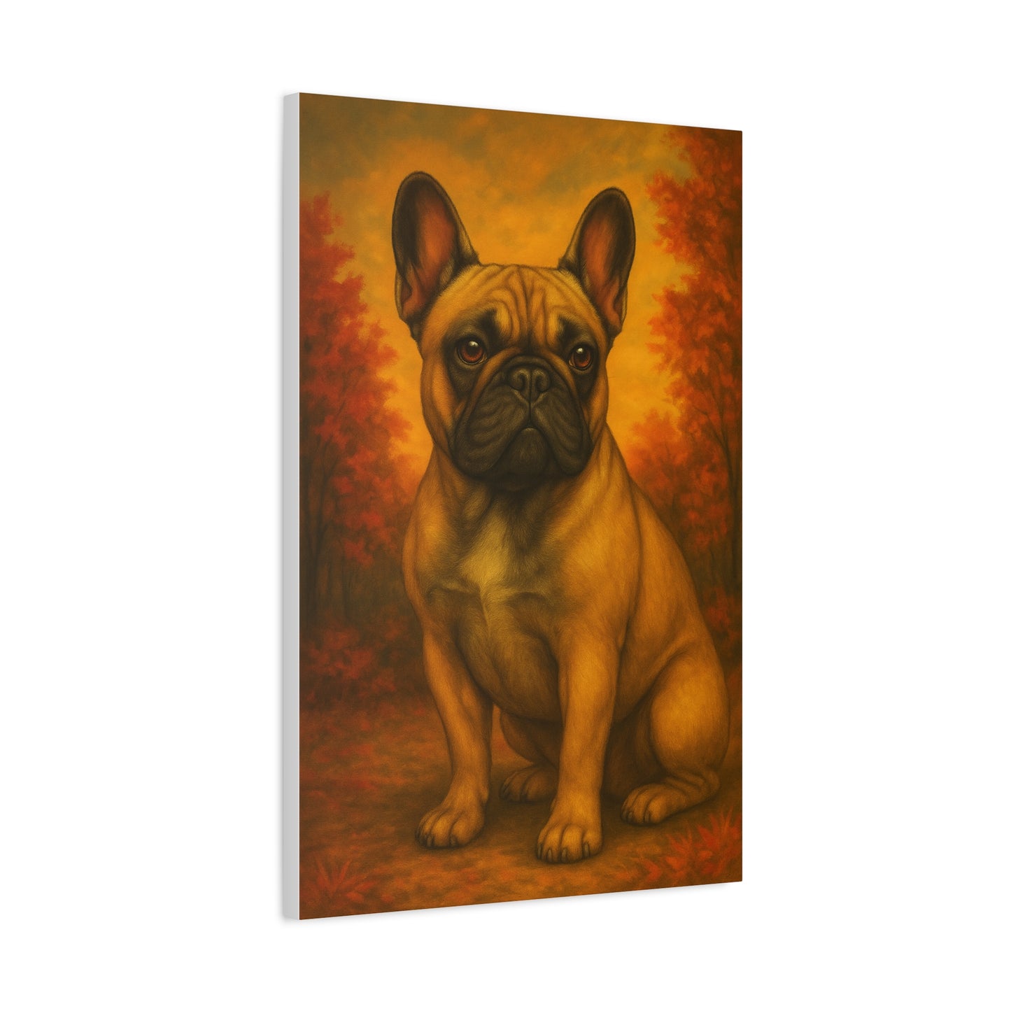 French Bulldog Matte Canvas Print, Dog Lover Wall Art, Home Decor, Pet Artwork, Gift for Dog Owners, Fall Decor