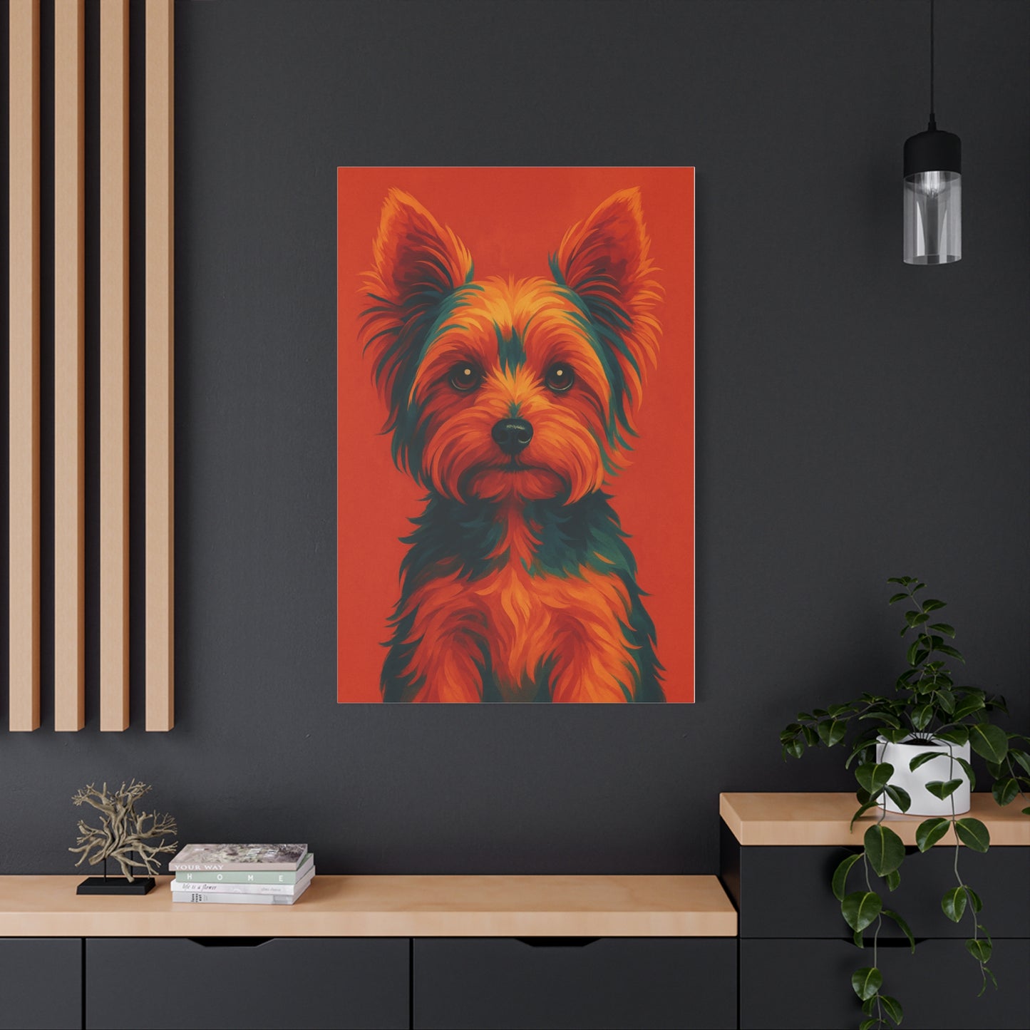 Yorkie Wall Art – Stylish & Playful Yorkshire Terrier Canvas Print