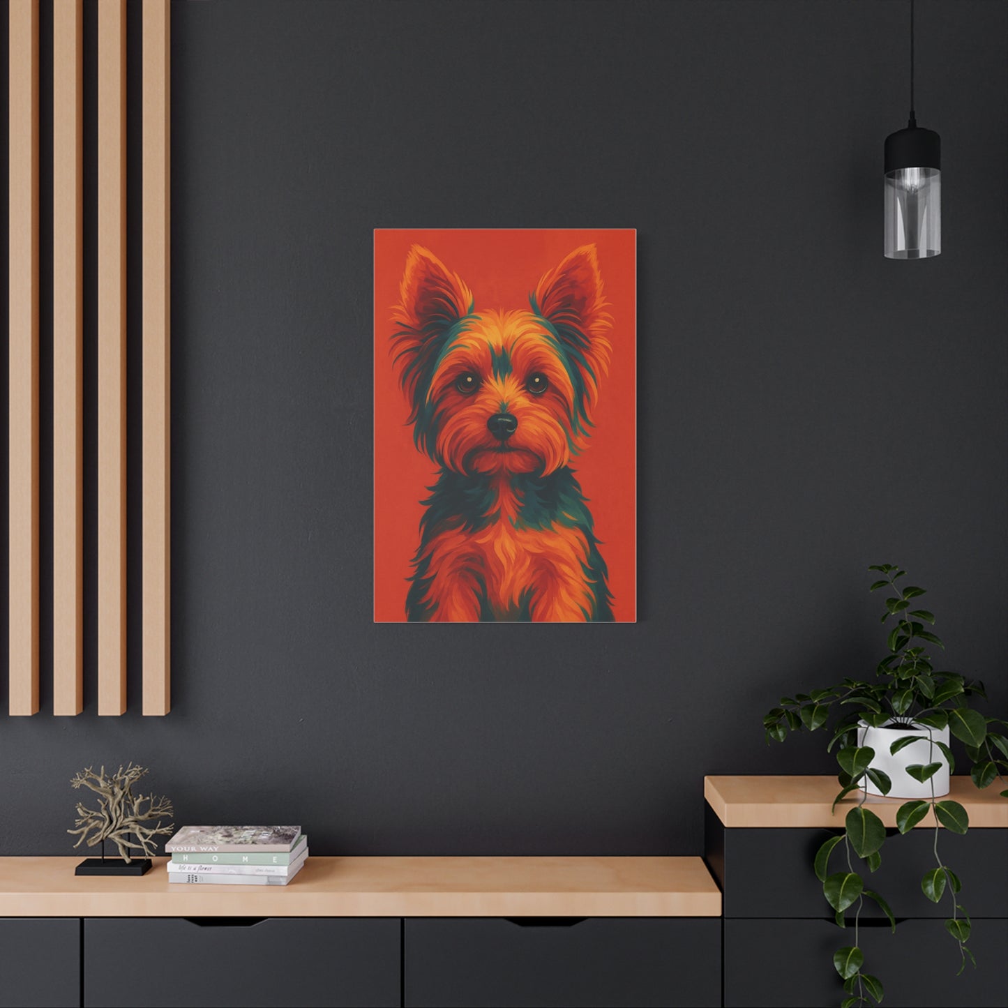 Yorkie Wall Art – Stylish & Playful Yorkshire Terrier Canvas Print