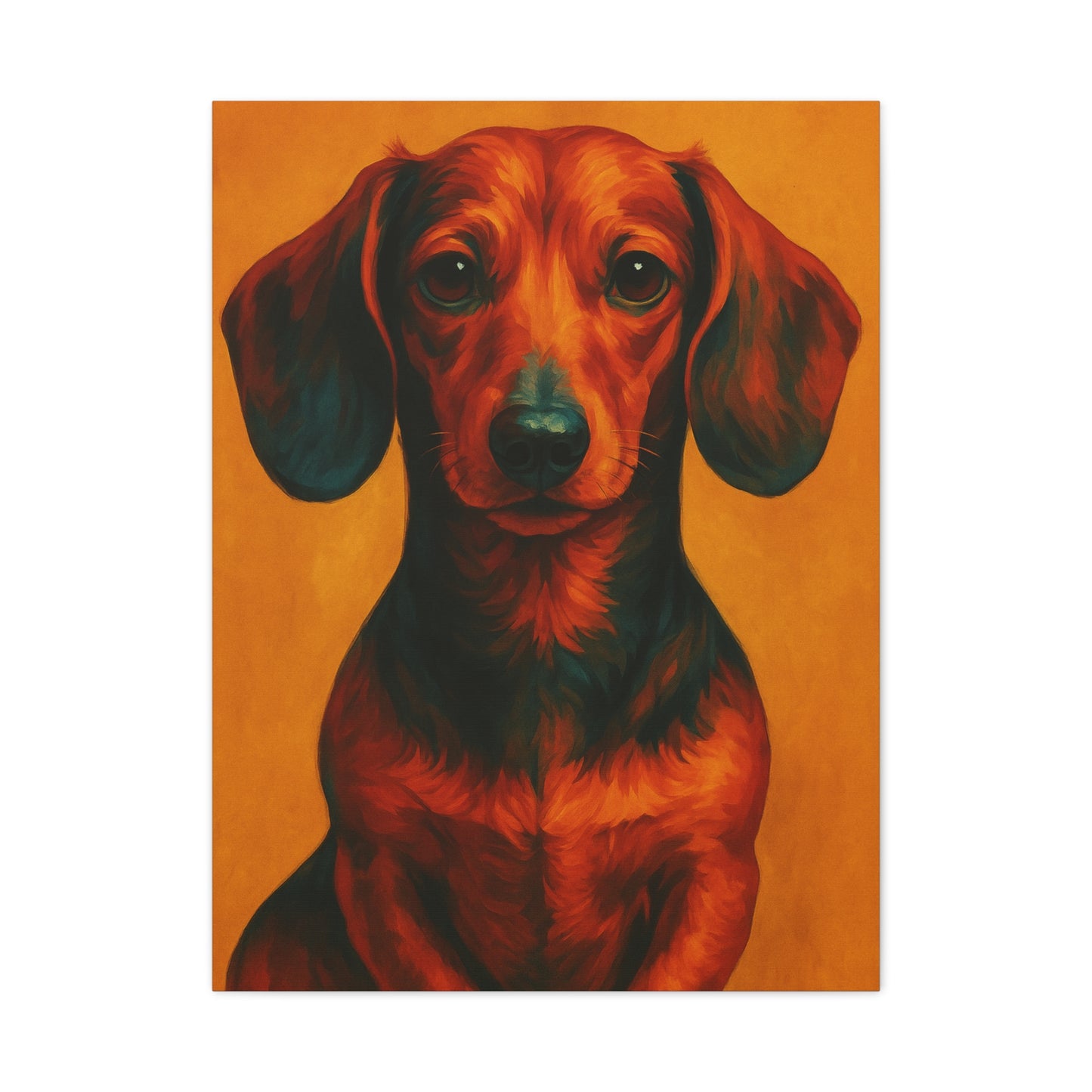Dachshund Wall Art – Playful & Colorful Wiener Dog Canvas Print