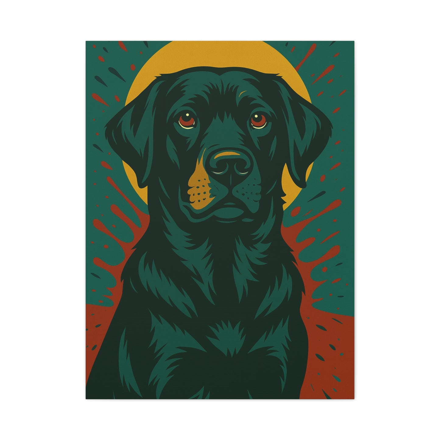 Black Labrador Retriever Canvas Wall Art – Elegant Dog Lover Home Décor