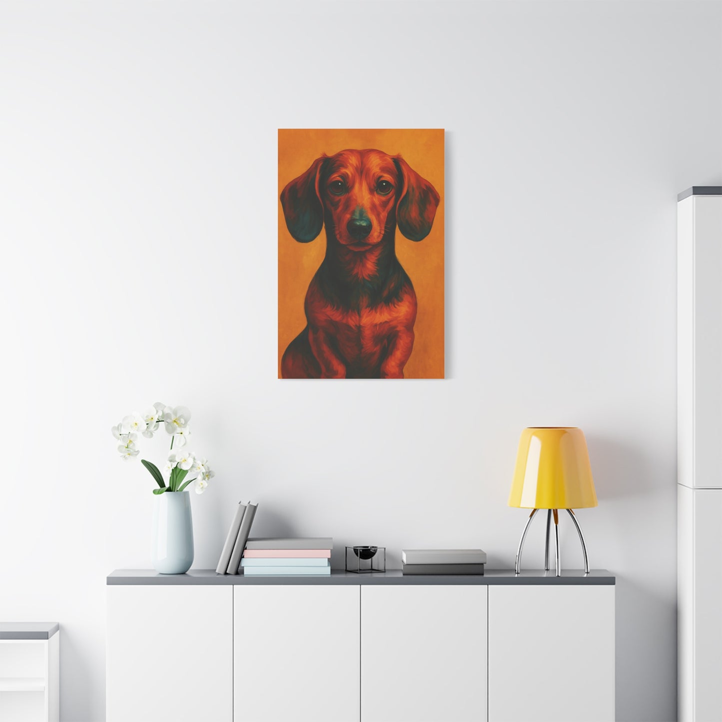 Dachshund Wall Art – Playful & Colorful Wiener Dog Canvas Print