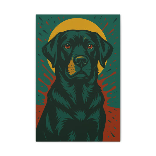 Black Labrador Retriever Canvas Wall Art – Elegant Dog Lover Home Décor
