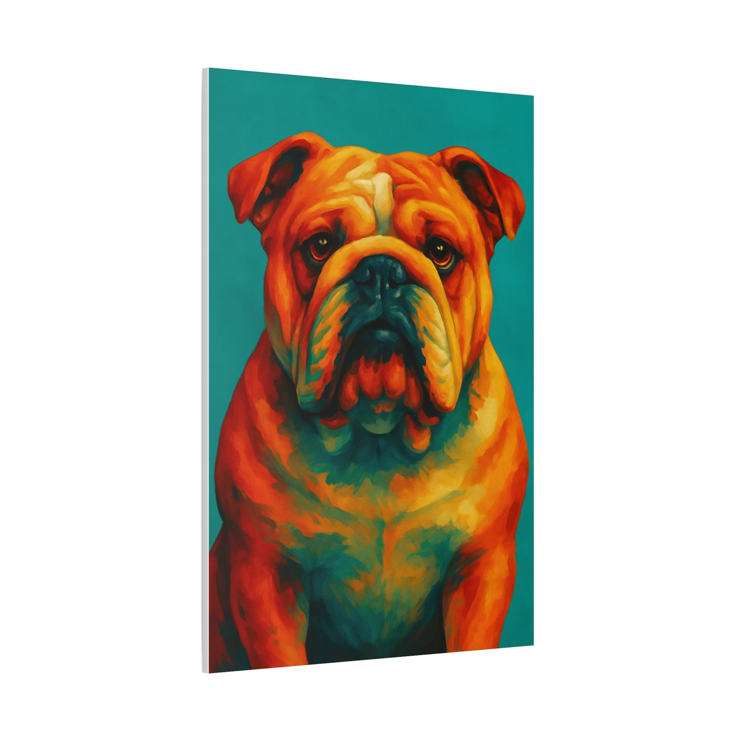 English Bulldog Wall Art – Colorful & Charming Dog Canvas Print