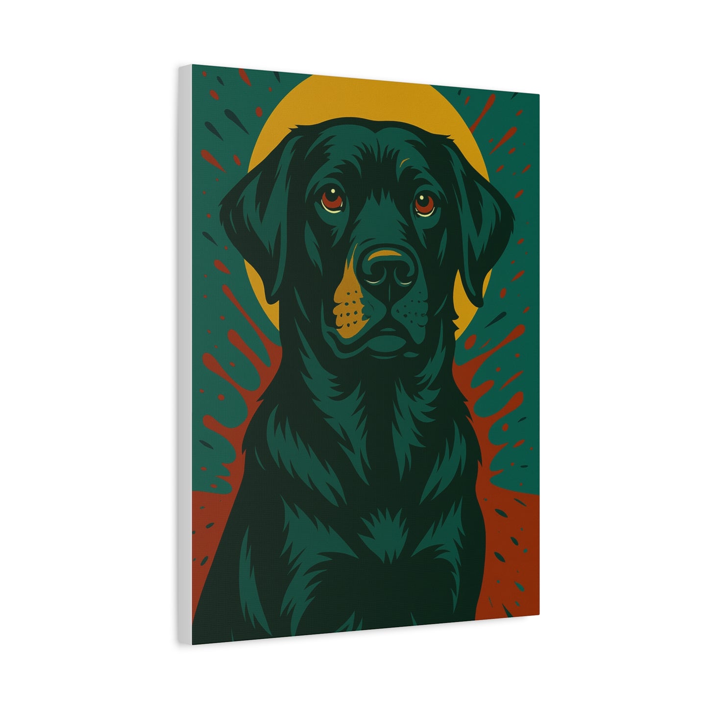 Black Labrador Retriever Canvas Wall Art – Elegant Dog Lover Home Décor