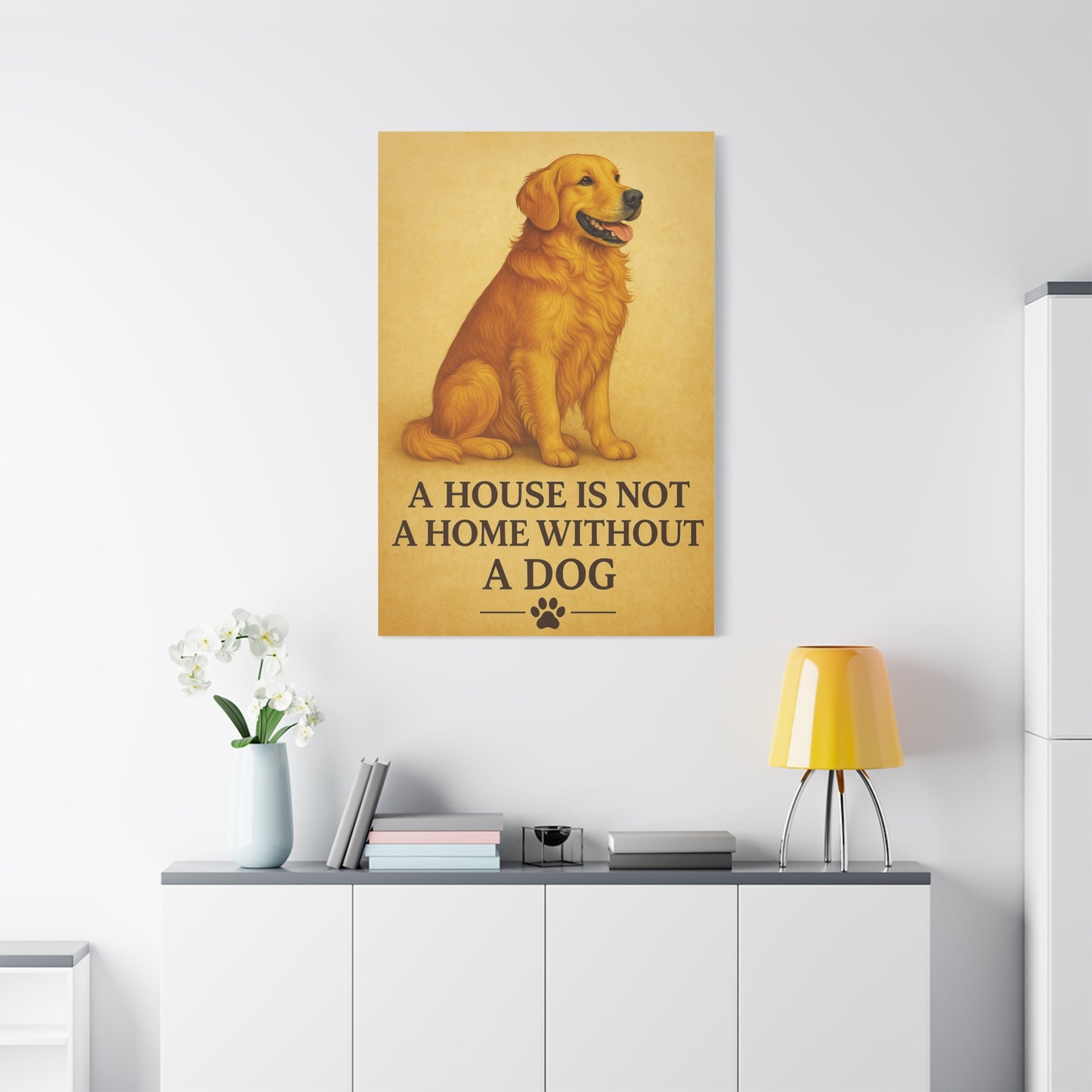 Golden Retriever Wall Art – “A House is Not a Home Without a Dog”