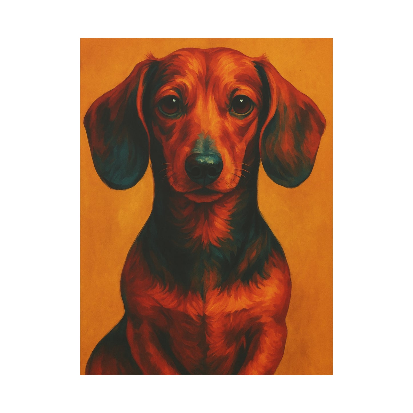 Dachshund Wall Art – Playful & Colorful Wiener Dog Canvas Print