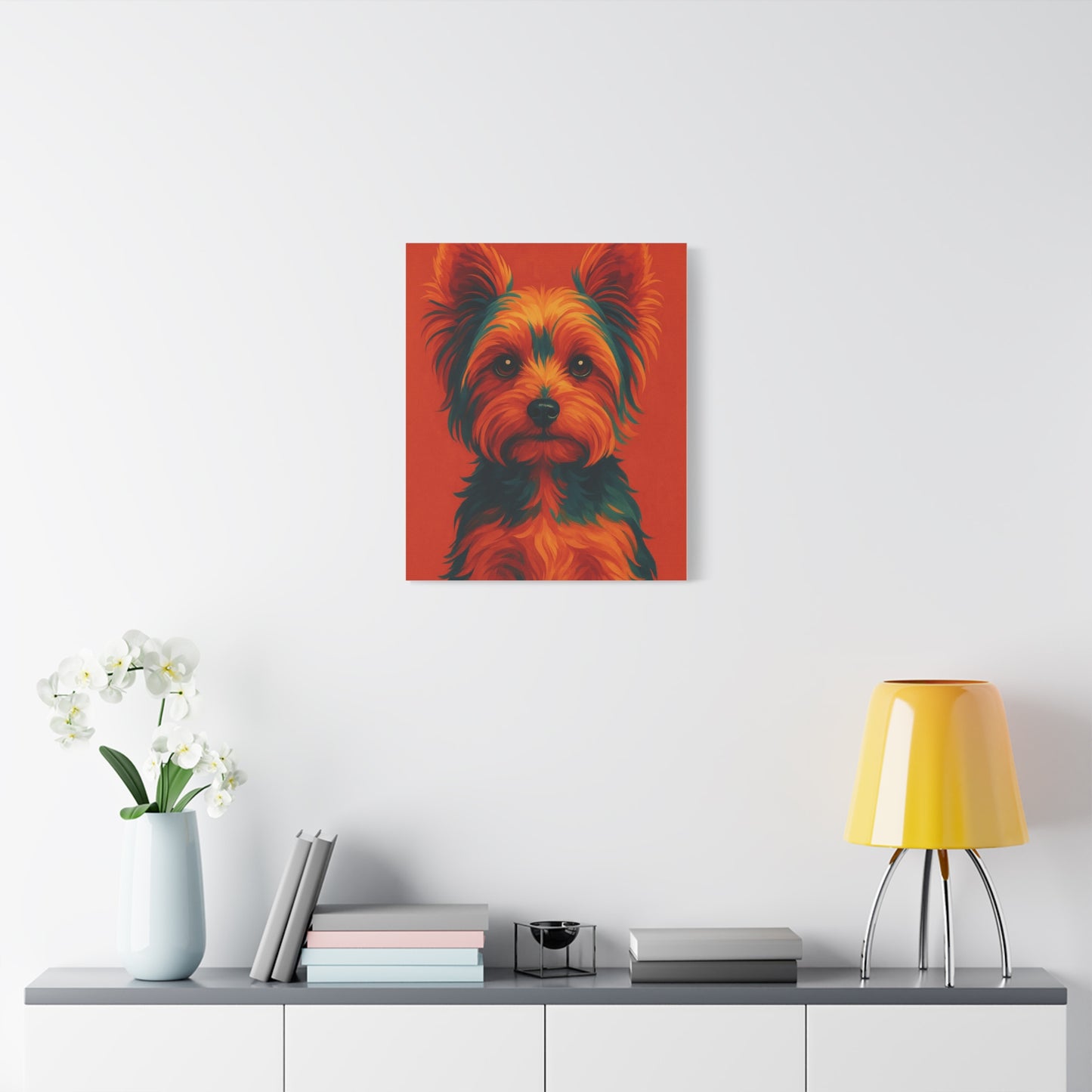 Yorkie Wall Art – Stylish & Playful Yorkshire Terrier Canvas Print