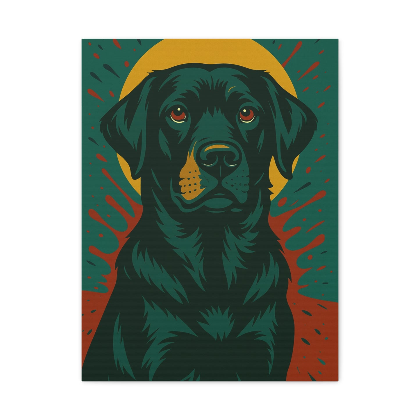 Black Labrador Retriever Canvas Wall Art – Elegant Dog Lover Home Décor