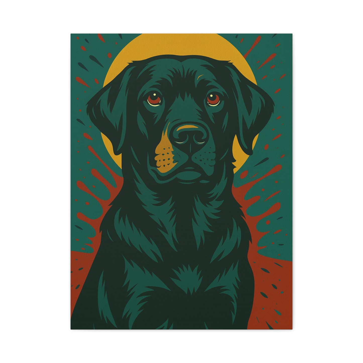 Black Labrador Retriever Canvas Wall Art – Elegant Dog Lover Home Décor