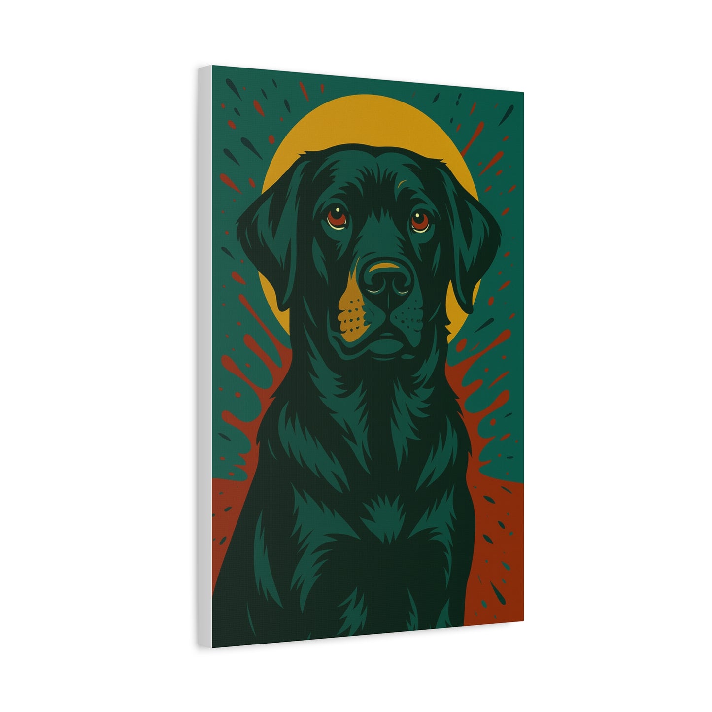 Black Labrador Retriever Canvas Wall Art – Elegant Dog Lover Home Décor