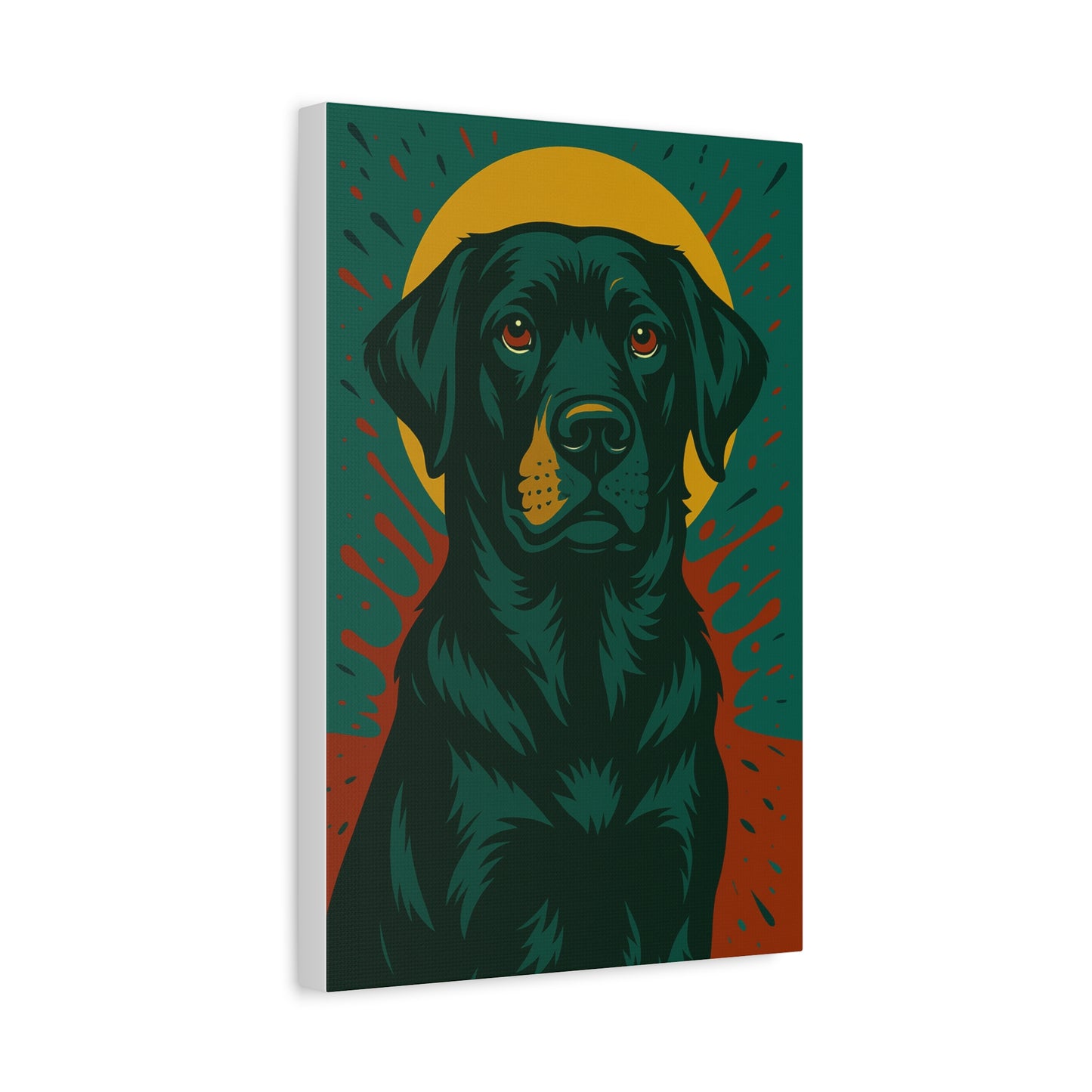 Black Labrador Retriever Canvas Wall Art – Elegant Dog Lover Home Décor