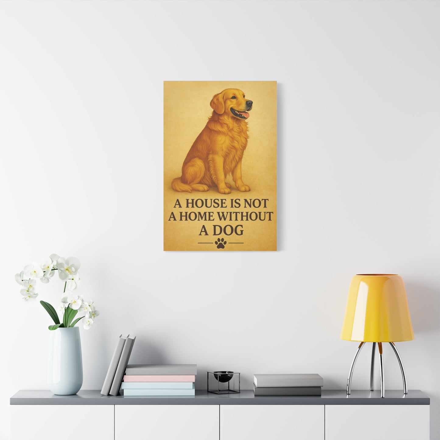 Golden Retriever Wall Art – “A House is Not a Home Without a Dog”