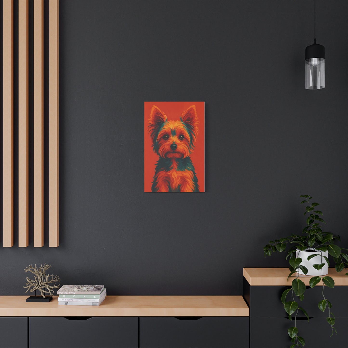 Yorkie Wall Art – Stylish & Playful Yorkshire Terrier Canvas Print