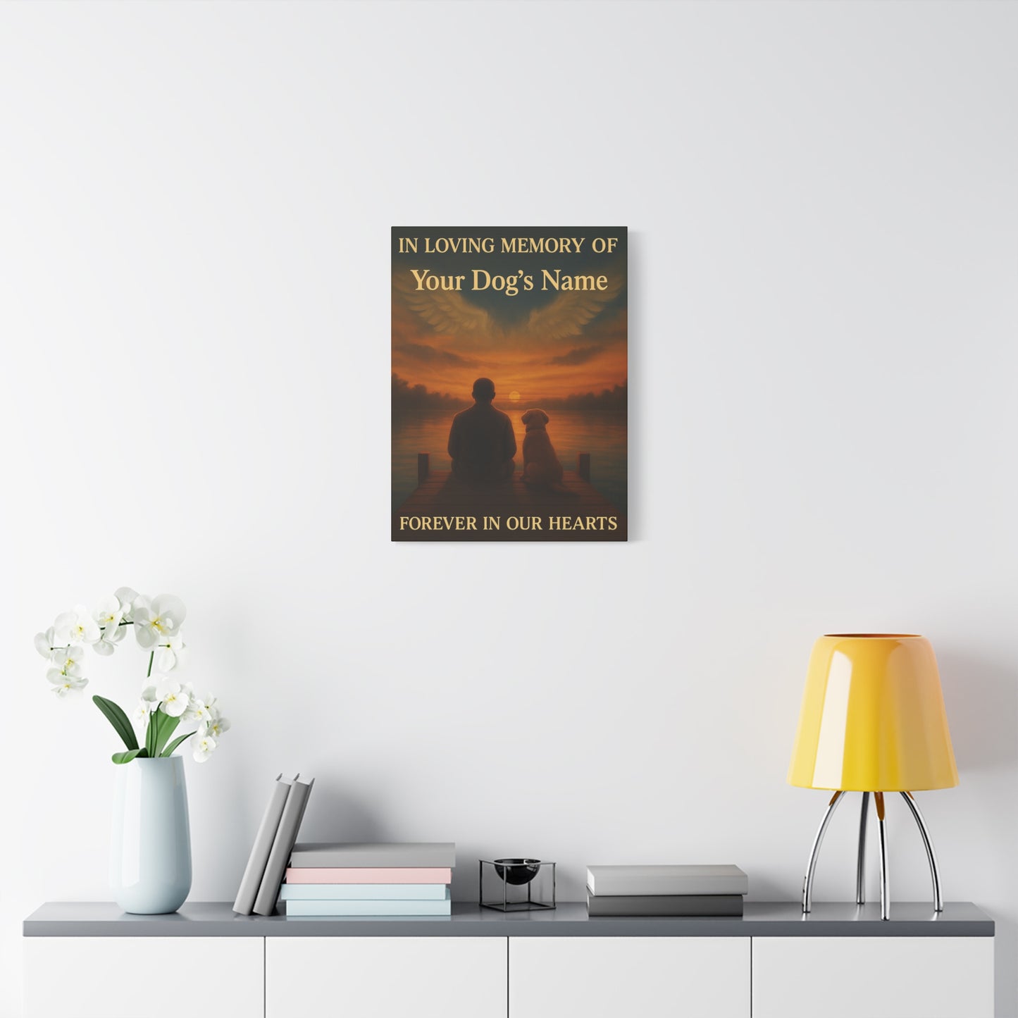 In Loving Memory Dog Memorial Canvas