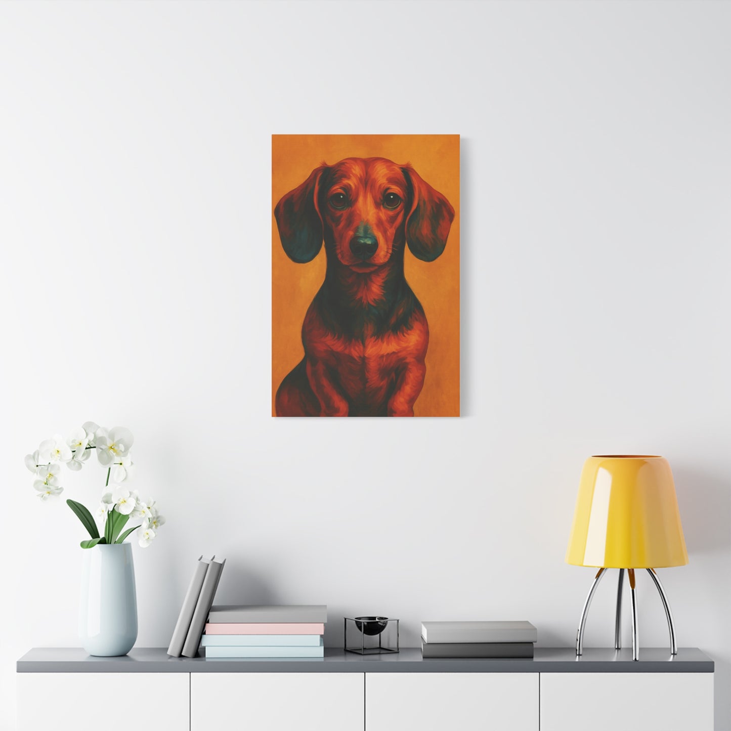Dachshund Wall Art – Playful & Colorful Wiener Dog Canvas Print