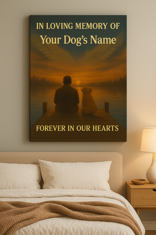 In Loving Memory Dog Memorial Canvas