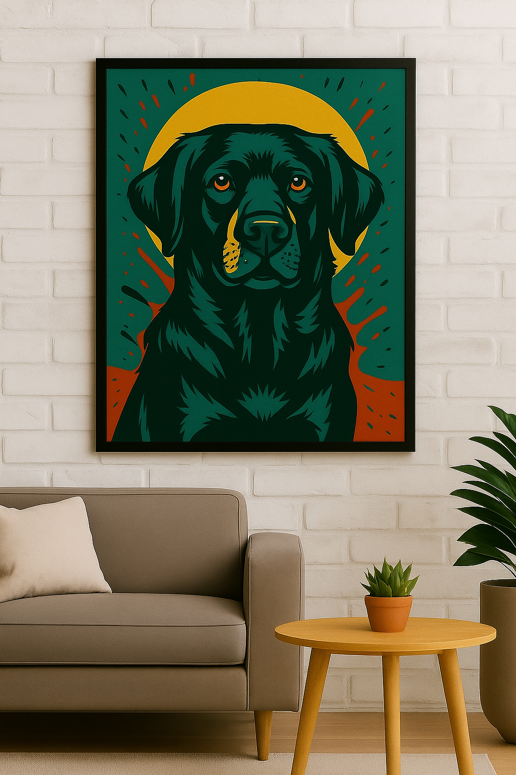 Black Labrador Retriever Canvas Wall Art – Elegant Dog Lover Home Décor