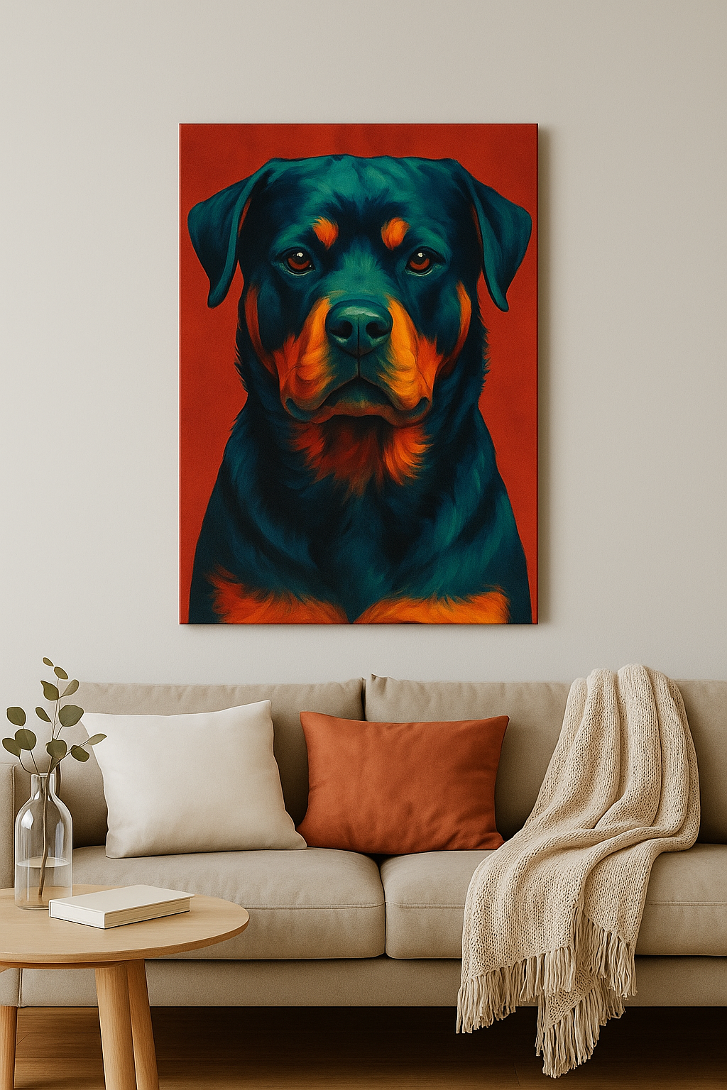 Rottweiler Wall Art – Bold & Loyal Dog Canvas Print