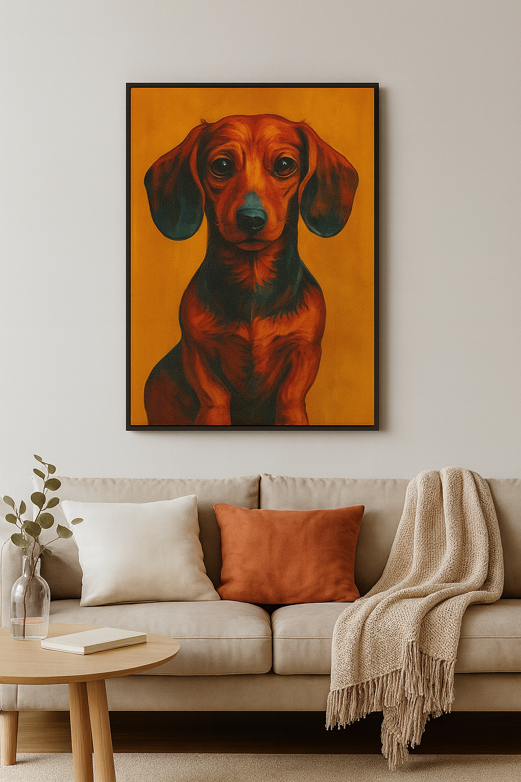 Dachshund Wall Art – Playful & Colorful Wiener Dog Canvas Print