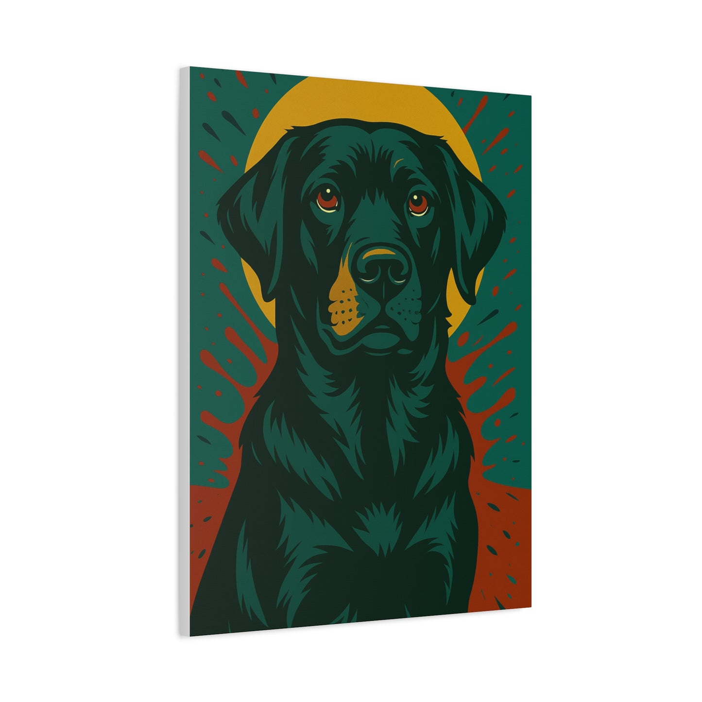Black Labrador Retriever Canvas Wall Art – Elegant Dog Lover Home Décor